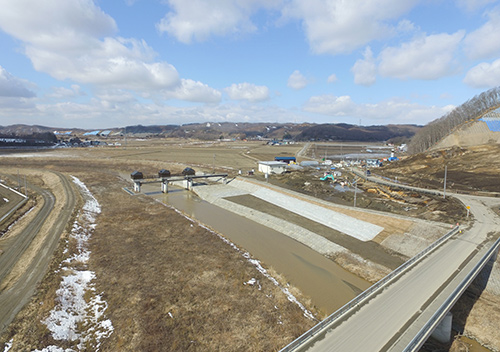 河川工事の画像
